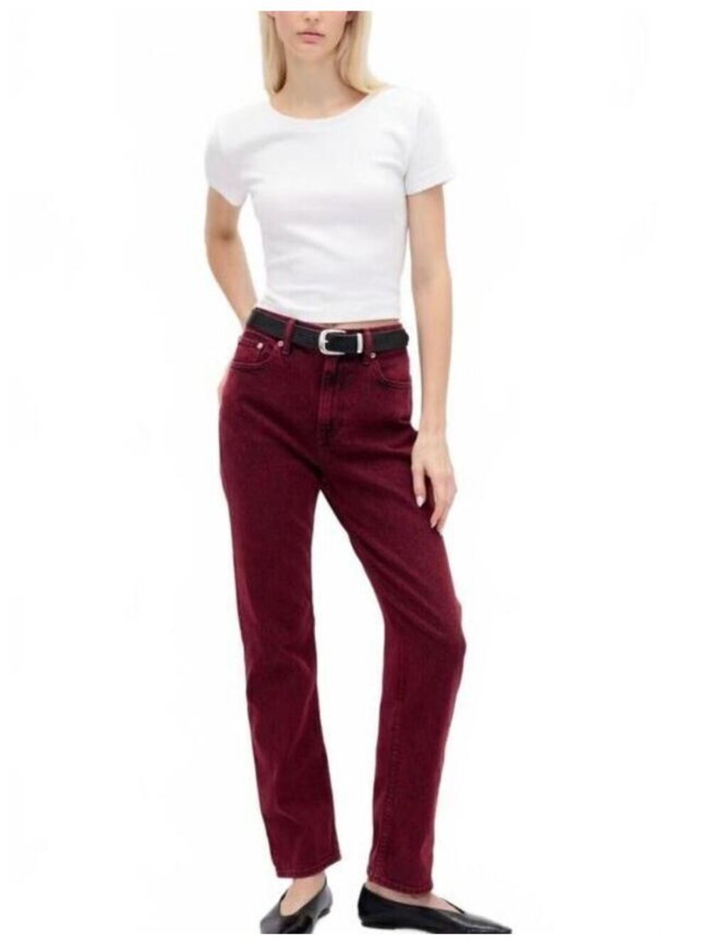 NWOT gap High Rise '90s Slim Straight Jeans Red Delicious